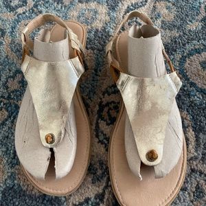 Sperry Gold Sandals size 10.